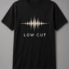 Low Cut Sound Wave unisex t-shirt in black with sharp audio waveform