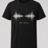 Mix Voice Sound Wave unisex t-shirt in black with two sound waves blending in the middle